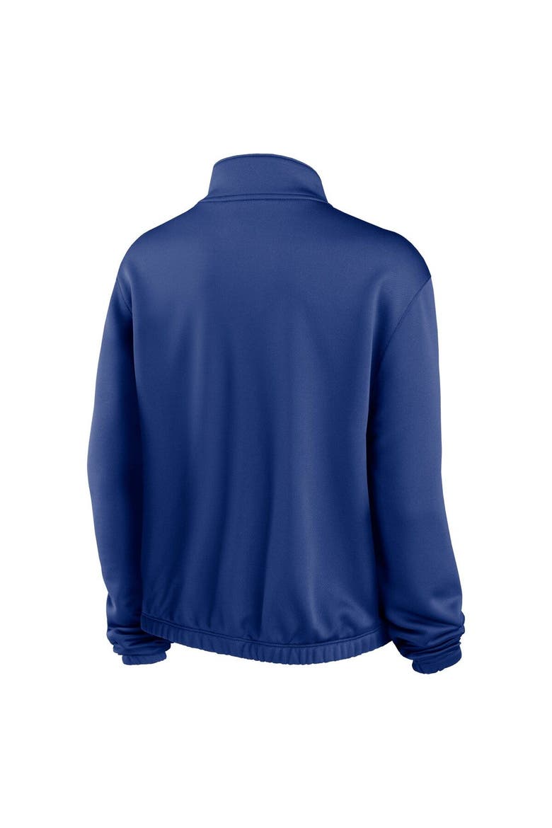 Women's Nike Royal St. Louis Cardinals Rewind Splice Half-Zip Semi-Cropped Bubble Hem Sweatshirt, Alternate, color, Royal