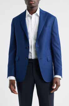 Heritage Gold Blue Wool & Silk Sport Coat
