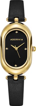 Adornia Milan Faux Leather Strap Watch, 32.5mm x 20mm