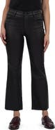 KUT from the Kloth Kelsey Coated High Waist Raw Hem Kick Flare Jeans