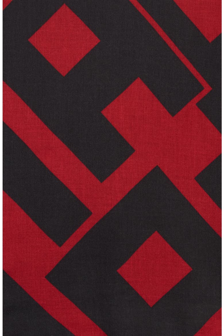 Logo Modal & Cashmere Square Scarf, Alternate, color, BLACK/ BRICK