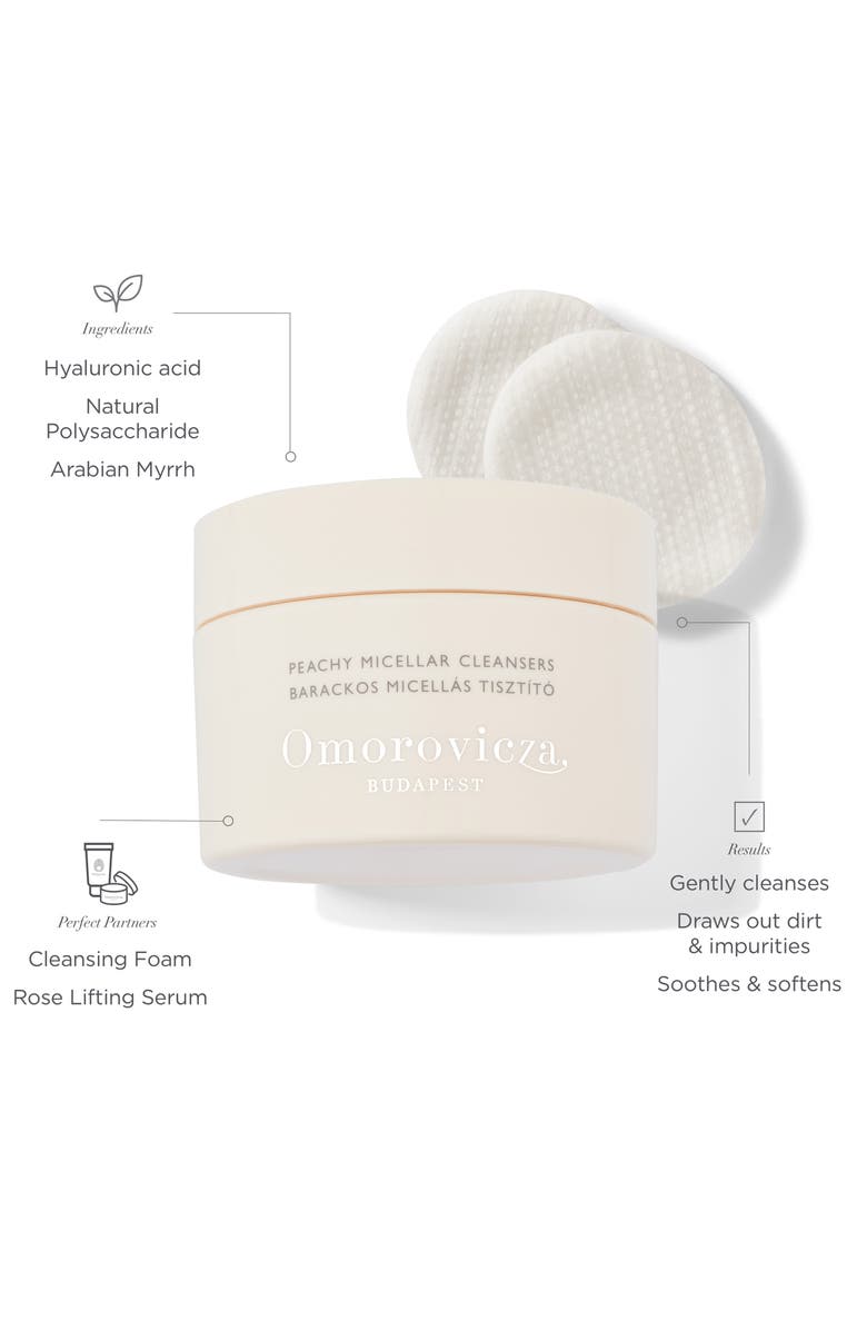 Omorovicza Peachy Micellar Cleansing Pads, Alternate, color, 