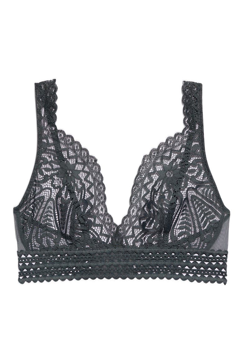 Dream Wireless Triangle Bra, Alternate, color, ANTHRACITE