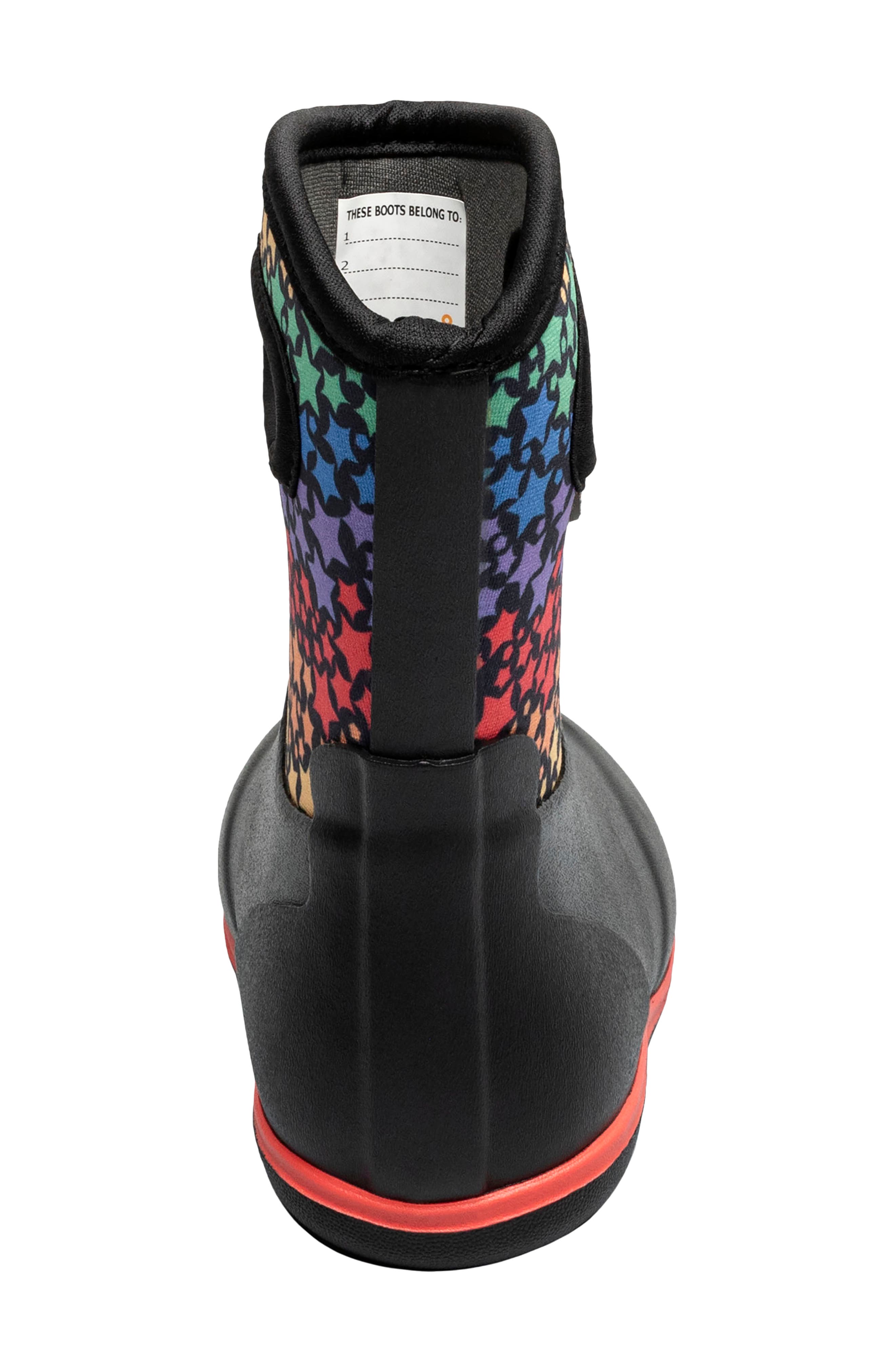Kids' Classic Insulated Waterproof Rain Boot, Alternate, color, BLACK MULTI