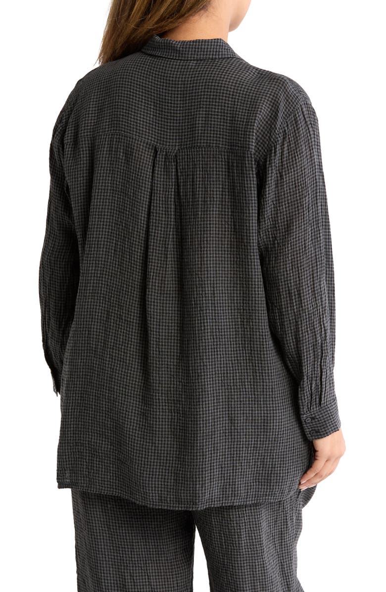 Eileen Fisher Classic Check Organic Cotton Button-Up Shirt, Alternate, color, 