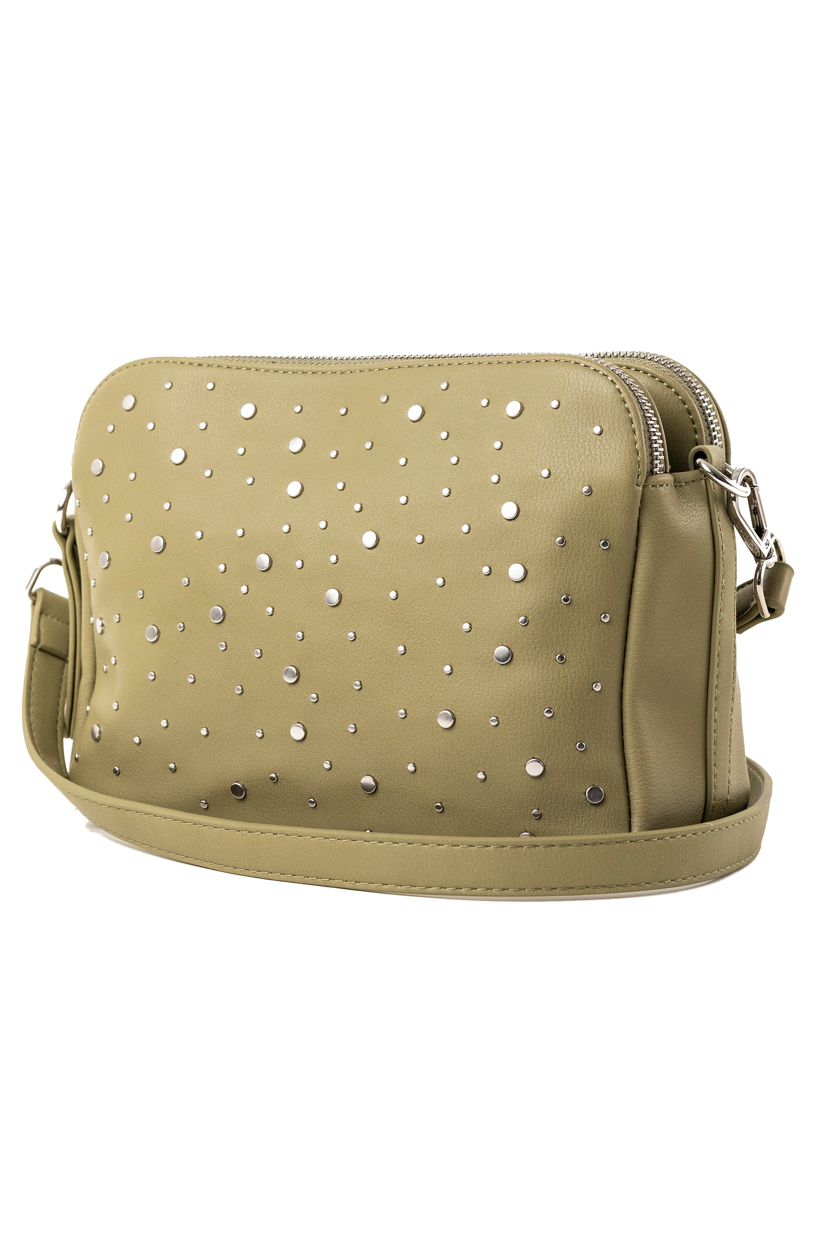 Galaxy Faux Leather Crossbody Bag, Alternate, color, GREEN