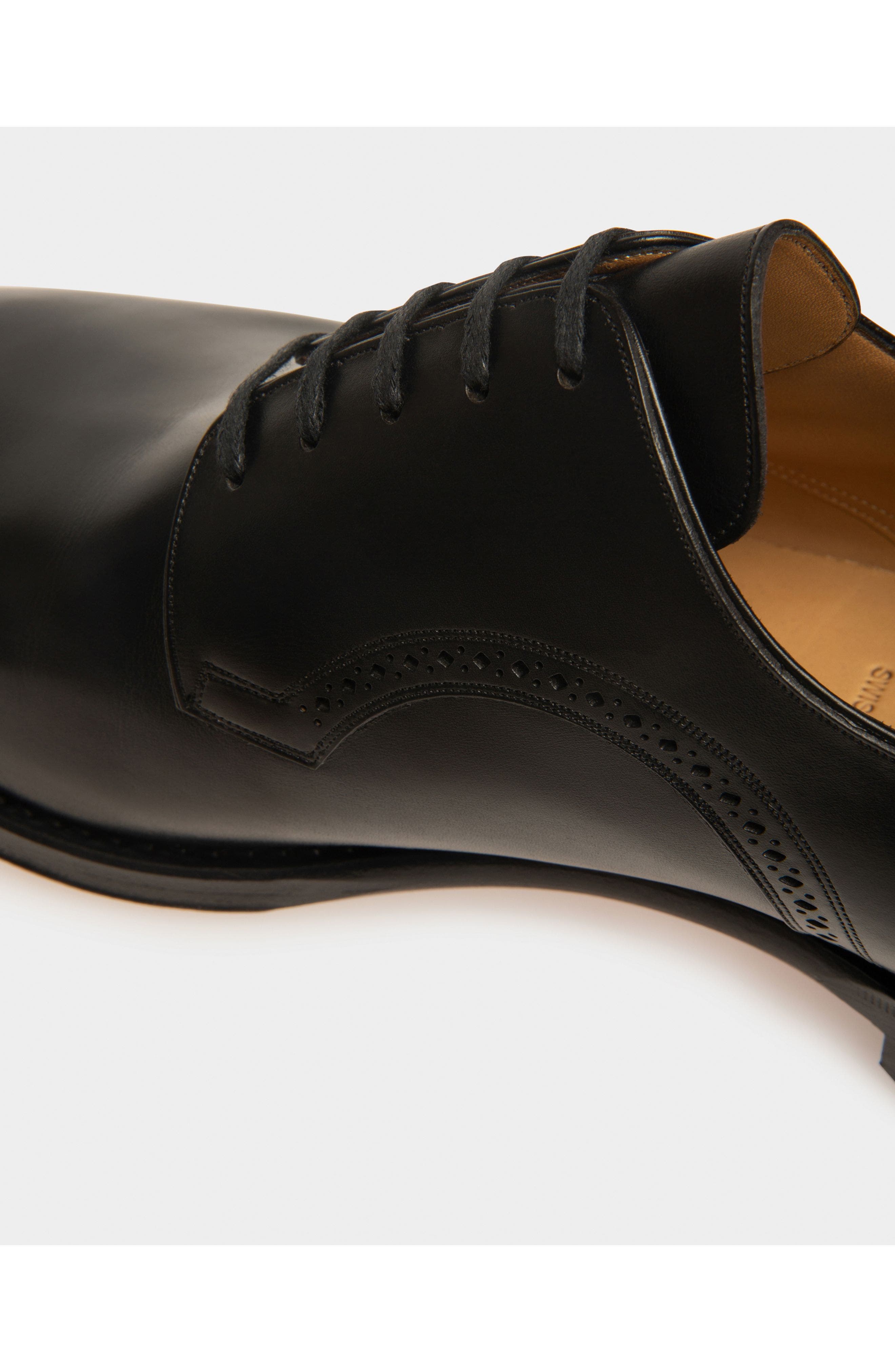 Bally Scamardo Men's Leather Derby Lace-Up Shoe, Alternate, color, Black