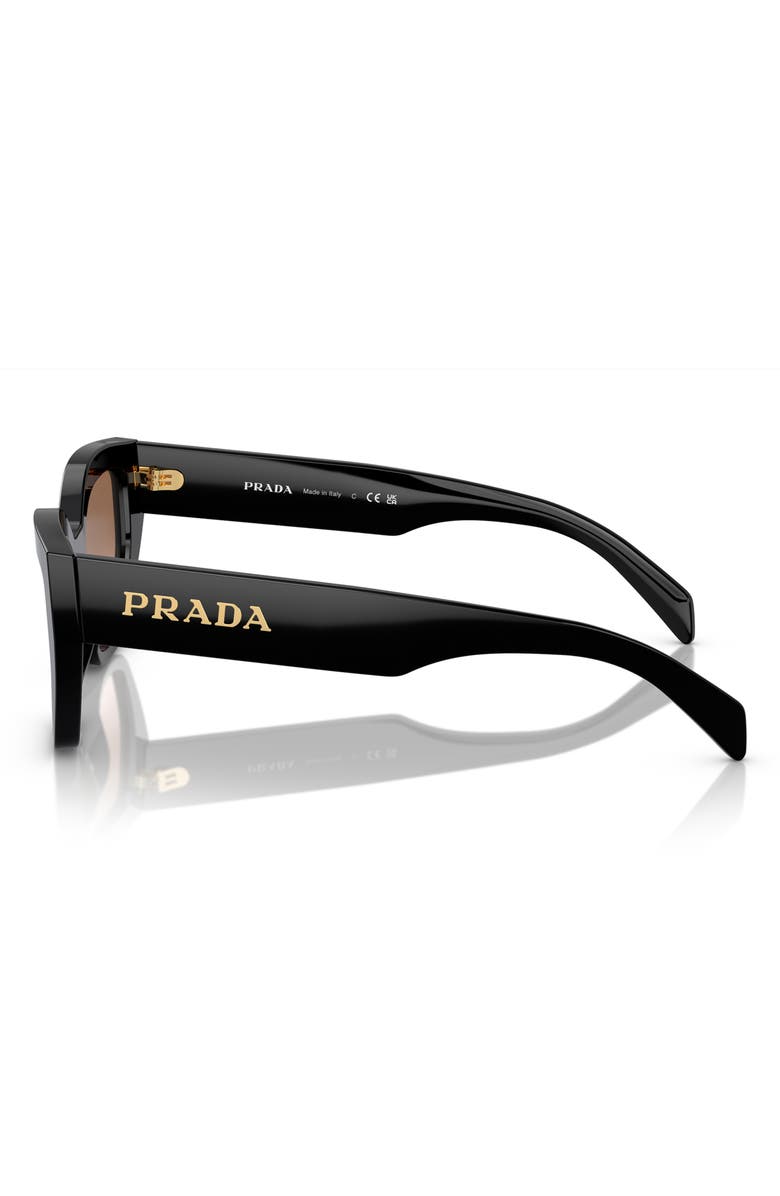 Prada 53mm Butterfly Polarized Sunglasses, Alternate, color, Z/Dnubrown Grad