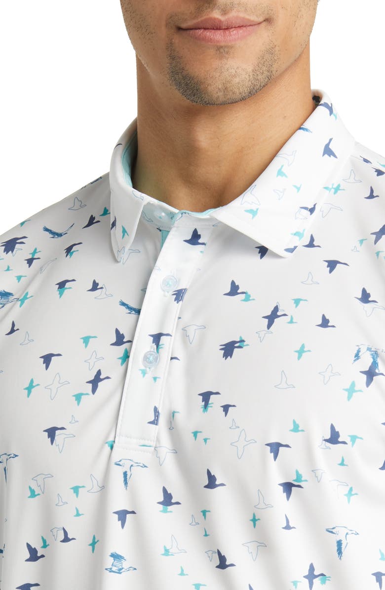 Swannies Corbin Bird Print Golf Polo, Alternate, color, 