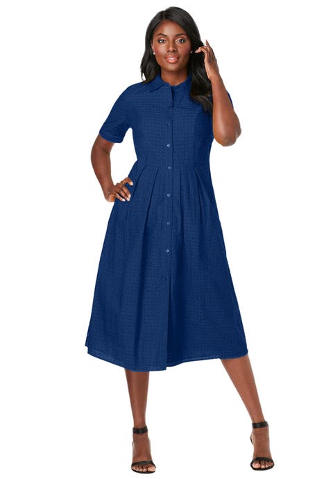 Eyelet Shirt Dress (Plus)