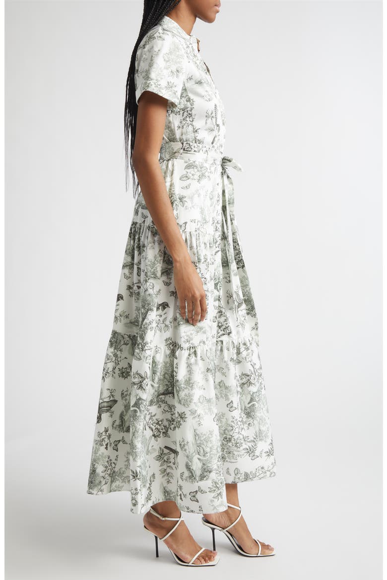 Lucy Toile Print Belted Maxi Shirtdress, Alternate, color, DAYBREAK