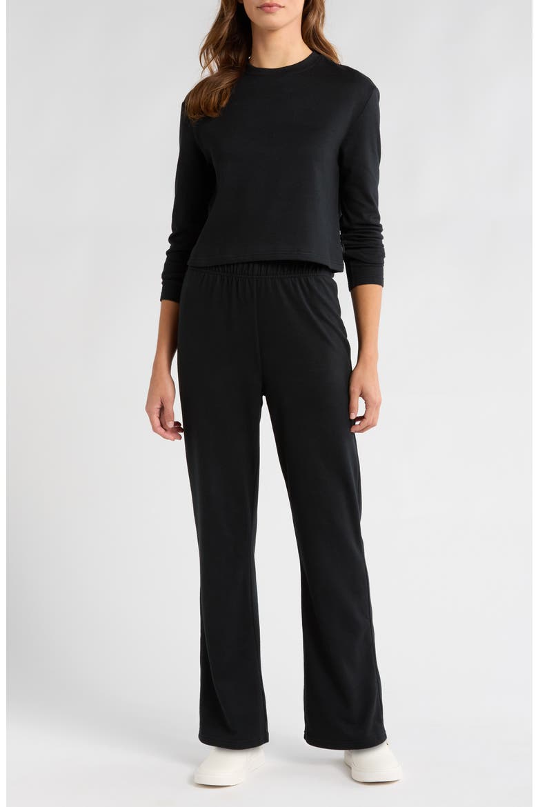 May Heathered Pajamas, Main, color, BLACK
