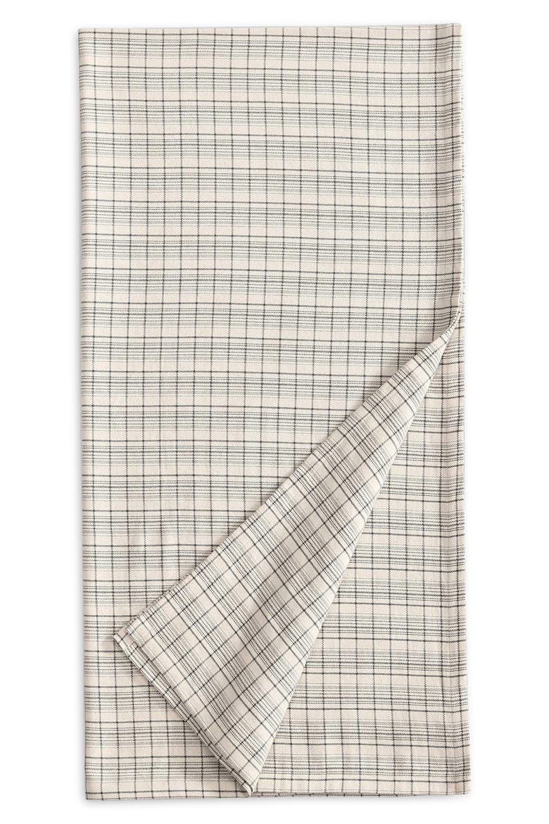 Dot Dash Plaid Bed Blanket, Alternate, color, MEDIUM BEIGE