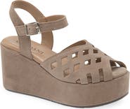 Cordani Jaymie Ankle Strap Peep Toe Platform Wedge Sandal