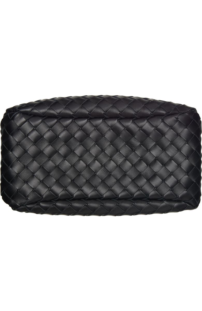 Bottega Veneta Small Campana Intrecciato Leather Shoulder Bag, Alternate, color, Black-Brass