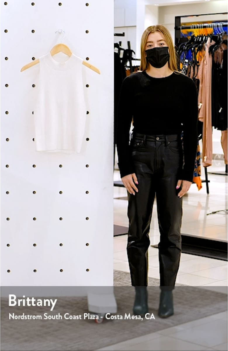 Rib Mock Neck Sleeveless Sweater, sales video thumbnail