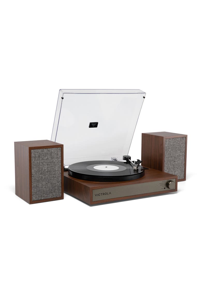 Harmony Turntable System with Speakers, Main, color, Walnut