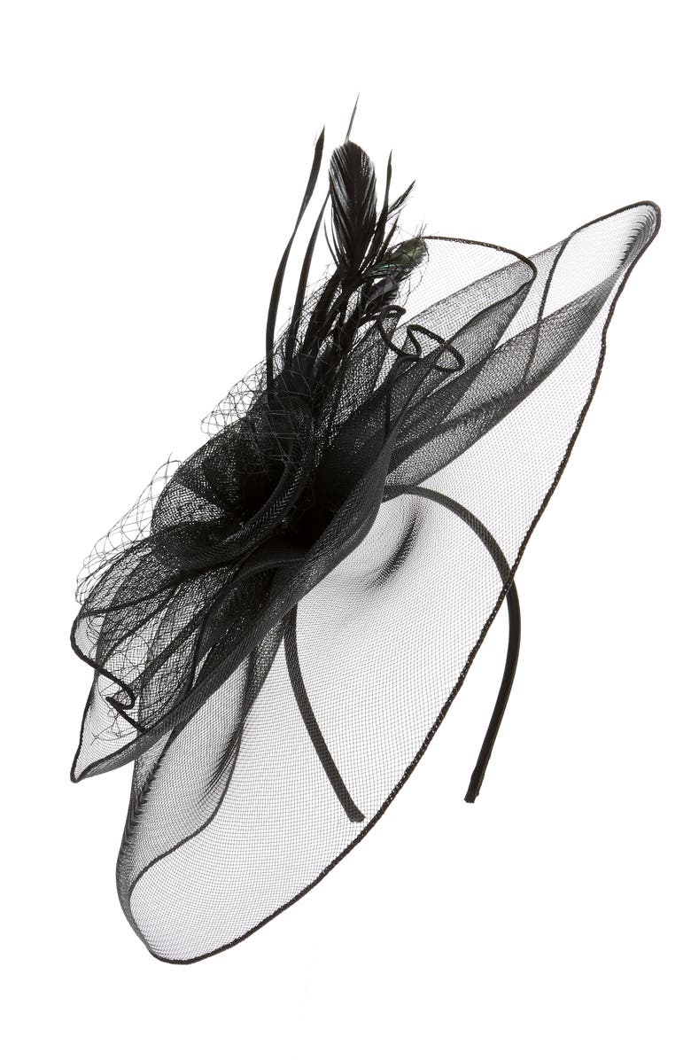 Tasha Flower & Feather Fascinator, Main, color, 