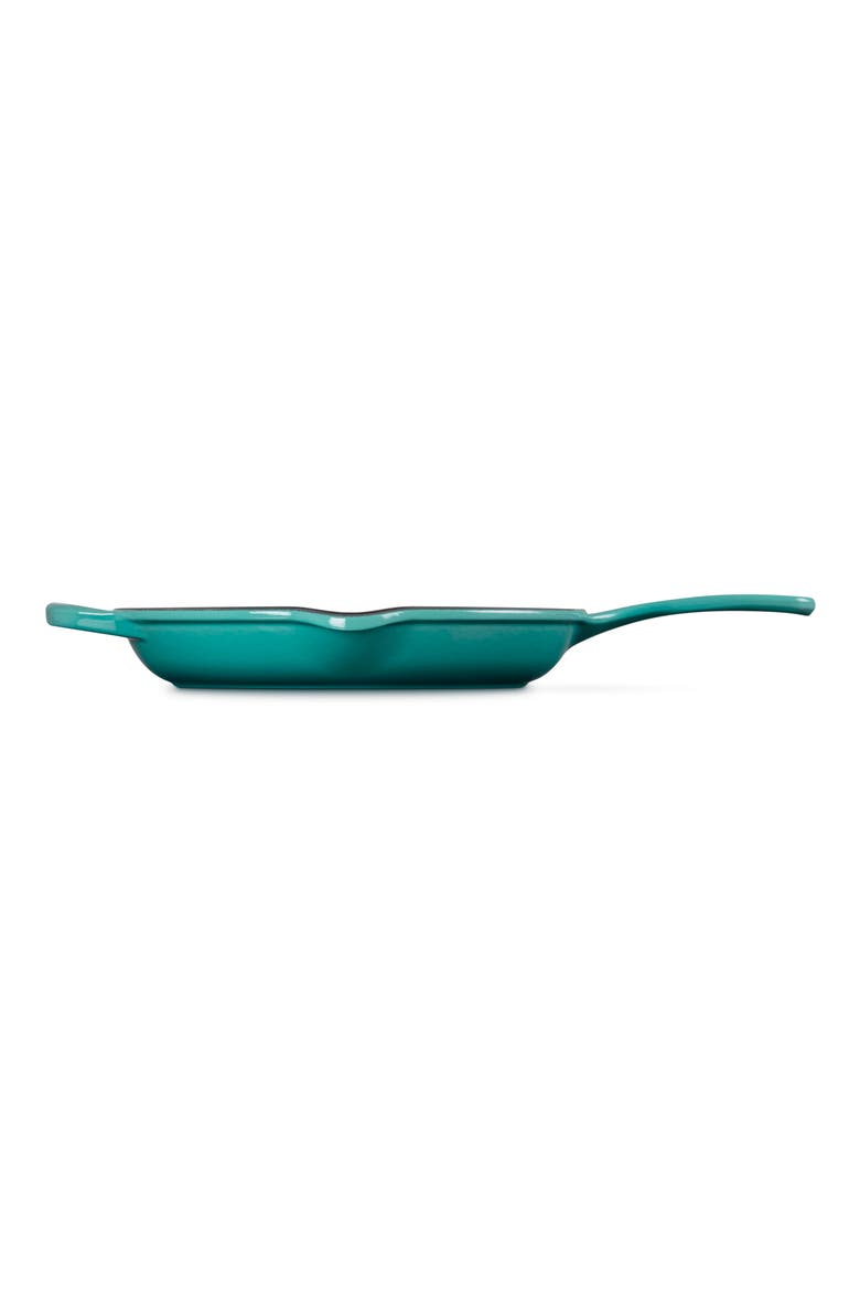 Signature Handle 10 1/4 Inch Enamel Cast Iron Skillet, Alternate, color, RIVIERA