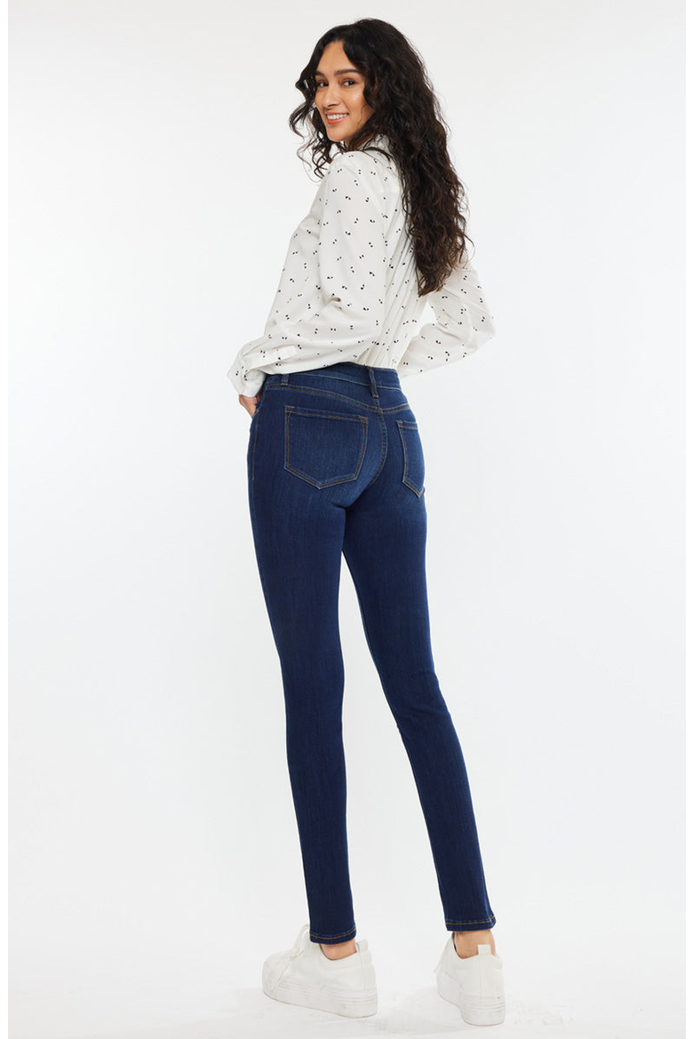 Madison Essentials Mid Rise Super Skinny, Alternate, color, Super Dark Wash