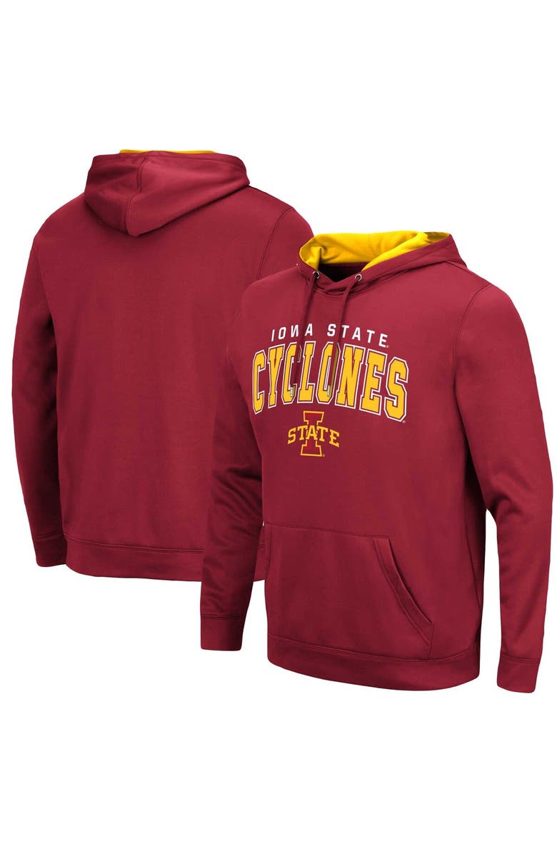 COLOSSEUM Men's Colosseum Cardinal Iowa State Cyclones Resistance Pullover Hoodie, Main, color, Cardinal