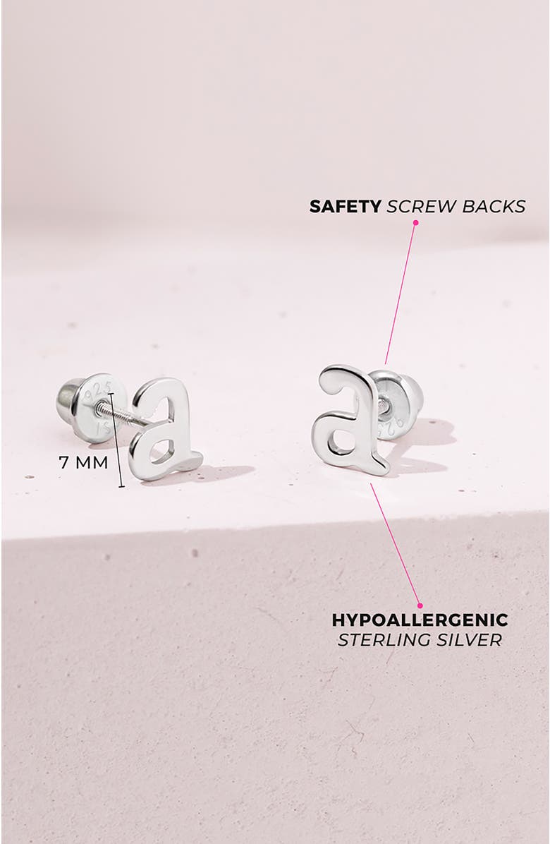 In Season Jewelry Polished Initial Letters Earrings, Alternate, color,