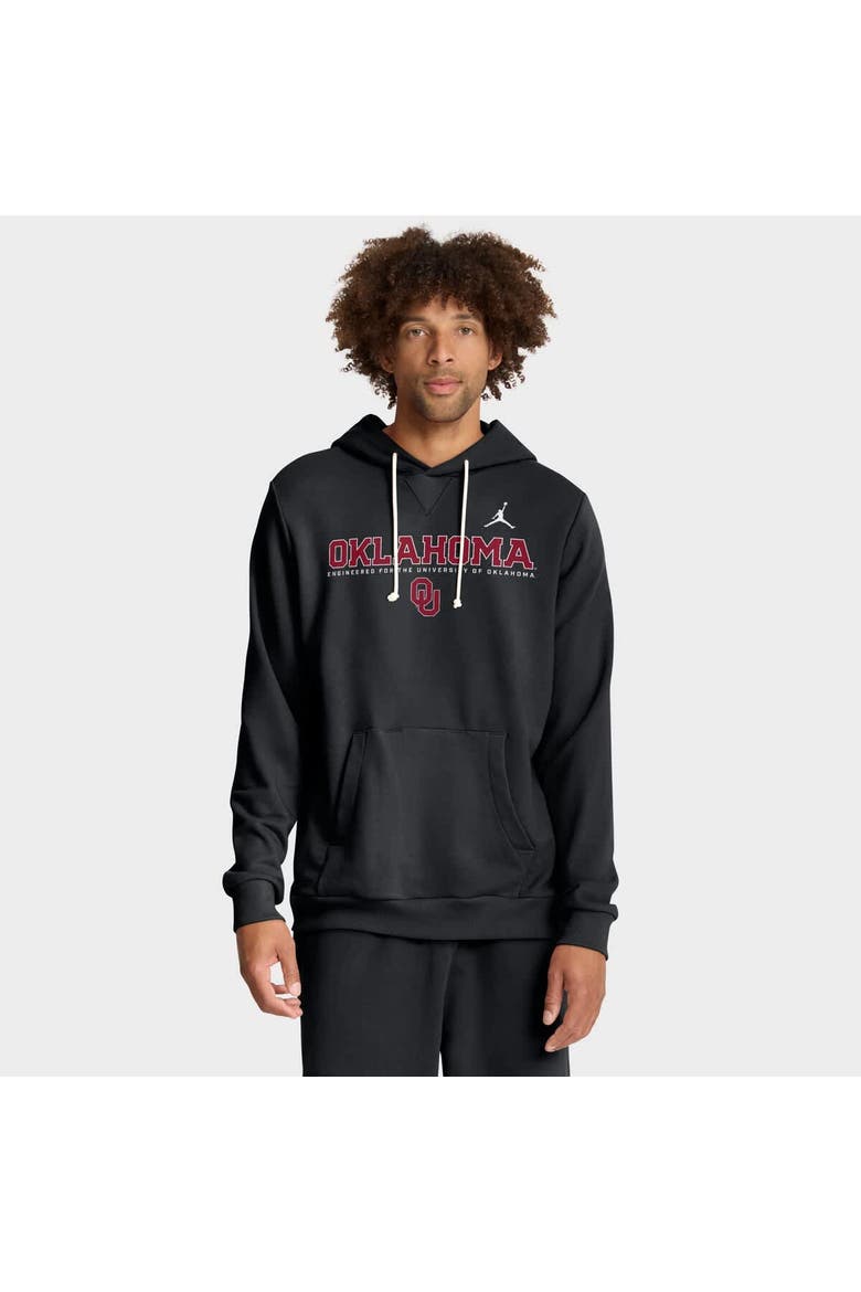 Men's Jordan Brand Black Oklahoma Sooners 2025 Sideline Standard Issue Dri-FIT Hoodie, Main, color, Black