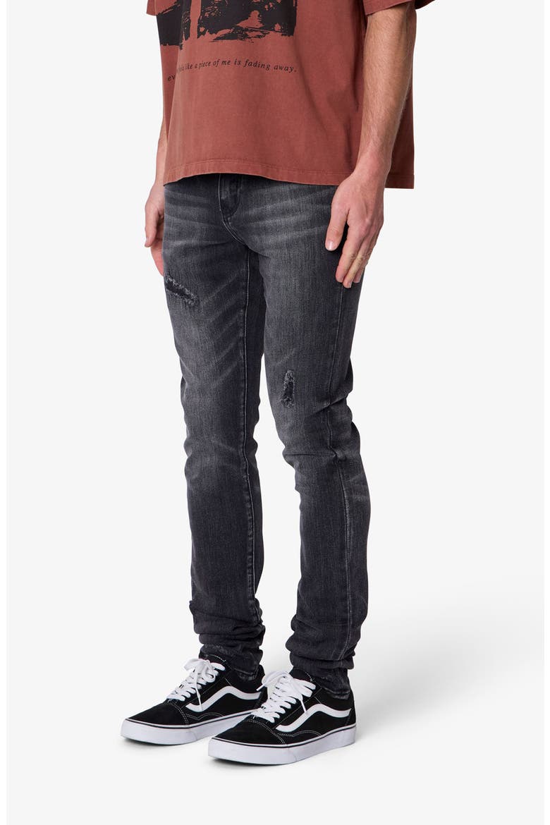 Distressed Skinny Jeans, Alternate, color, VINTAGE BLACK