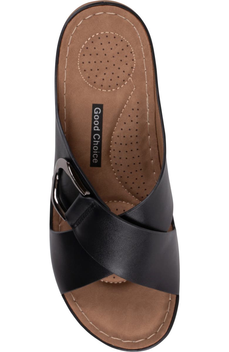 GOOD CHOICE NEW YORK Eanna Wedge Sandal, Alternate, color, Black