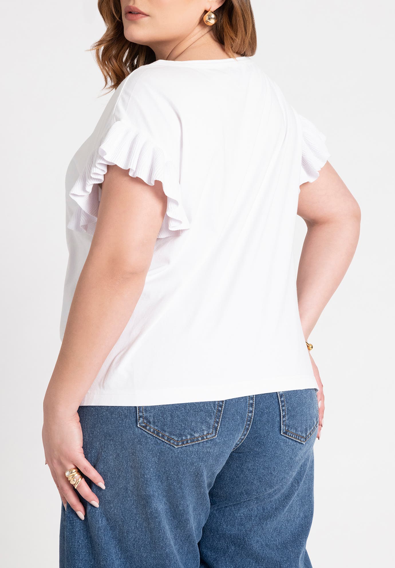 Ruffle Sleeve Tee - image 2