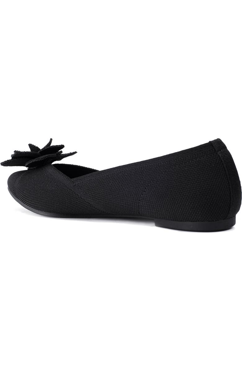 Me Too Alaya Floral Appliqué Mesh Flat, Alternate, color, Black