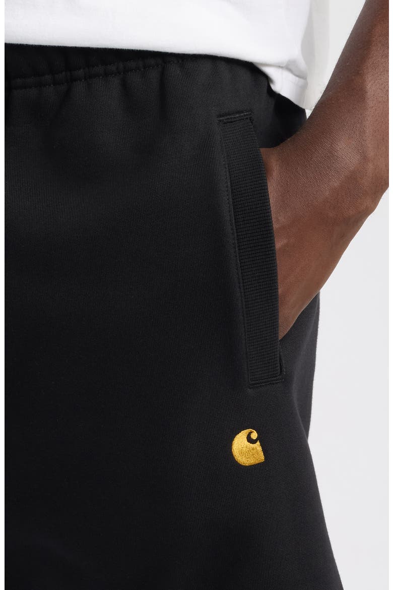 Chase Sweat Shorts, Alternate, color, BLACK / GOLD