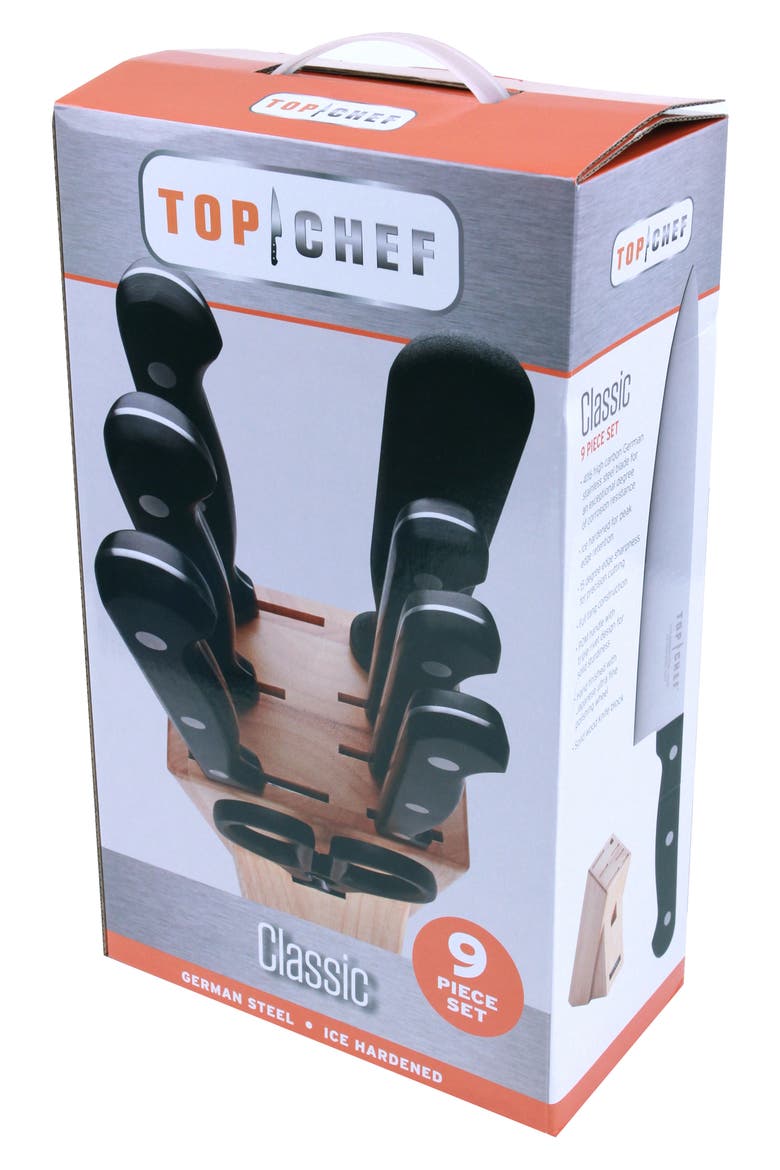 Classic 9-Piece Knife Block Set, Alternate, color, BLACK