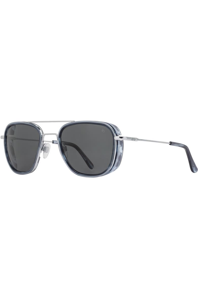 Flynn 55mm Aviator Nylon Non Polarized, Main, color, Silver Navy - GYN
