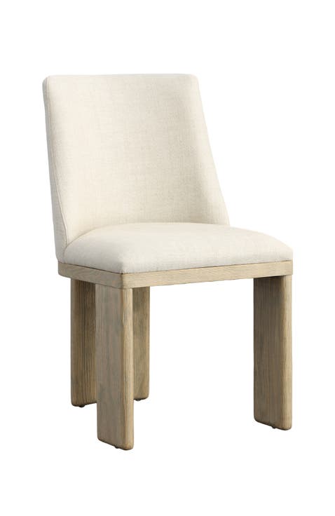 Cora Linen Upholstered Dining Chair with Ash Wood Frame