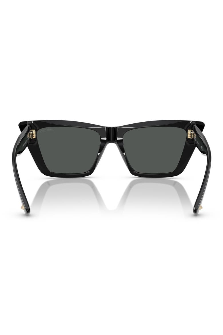 53mm Cat Eye Sunglasses, Alternate, color, BLACK