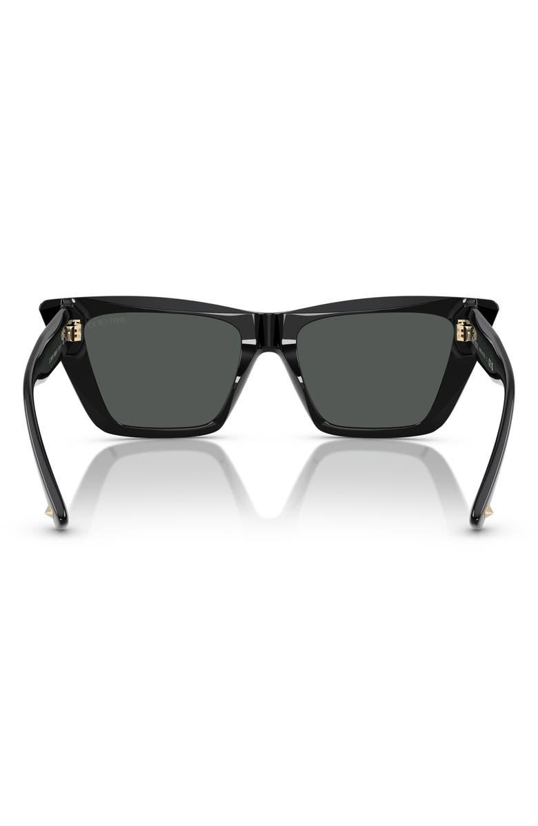 Jimmy Choo 53mm Cat Eye Sunglasses, Alternate, color, Black