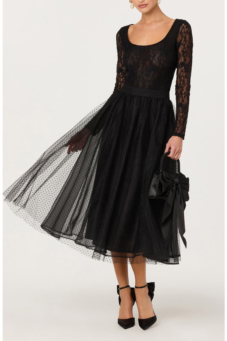 Lela Tulle Skirt, Alternate, color, BLACK