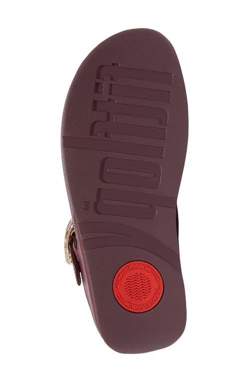 Fitflop Lulu Crystal Buckle Platform Flip Flop In Purple