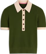 Boden Grace Colorblock Cotton & Cashmere Polo