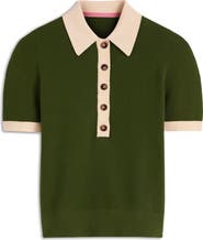 Boden Grace Colorblock Cotton & Cashmere Polo