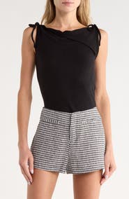Reformation Emma Asymmetric Collar Knit Top