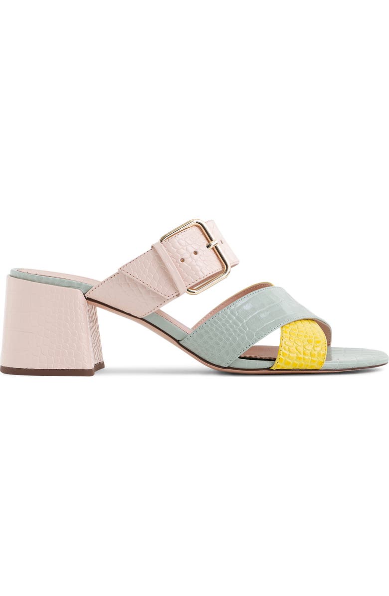 J.Crew Penny Colorblock Faux Croc Slide Sandal, Alternate, color,