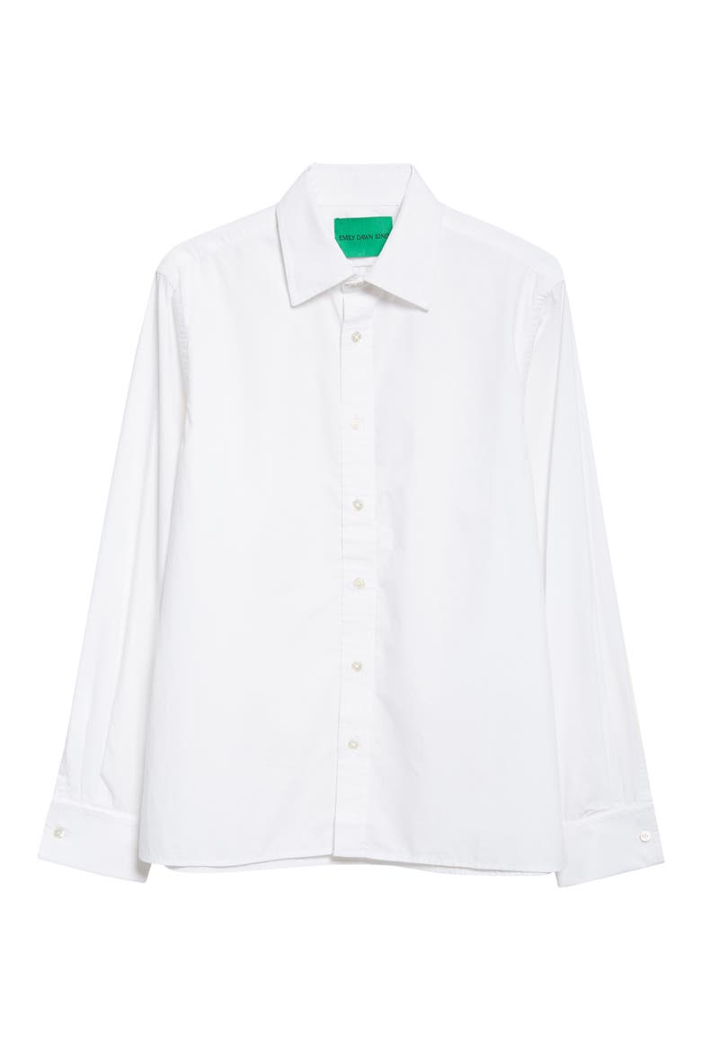 Jeff's Cotton Poplin Button-Up Shirt, Alternate, color, SOLID WHITE