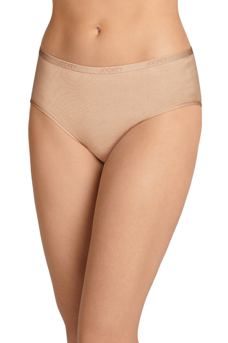 Womens Organic Cotton Stretch Hipster - 3 Pack, Alternate, color, Ivory/Light/Almond