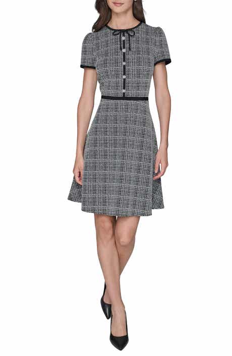 KARL LAGERFELD PARIS Knit Jacquard Dress