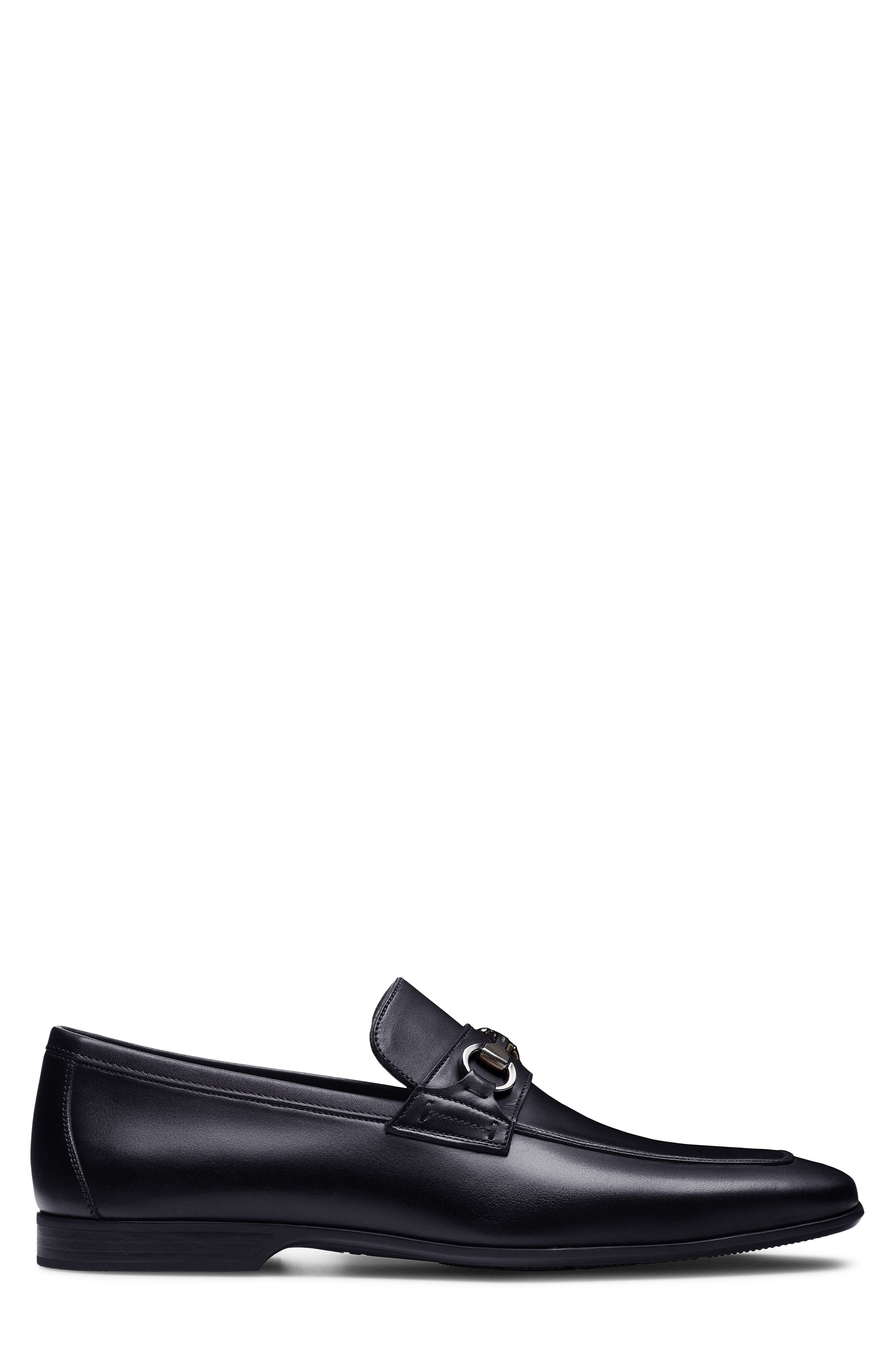 Rafa Leather Bit Loafer, Alternate, color, BLACK