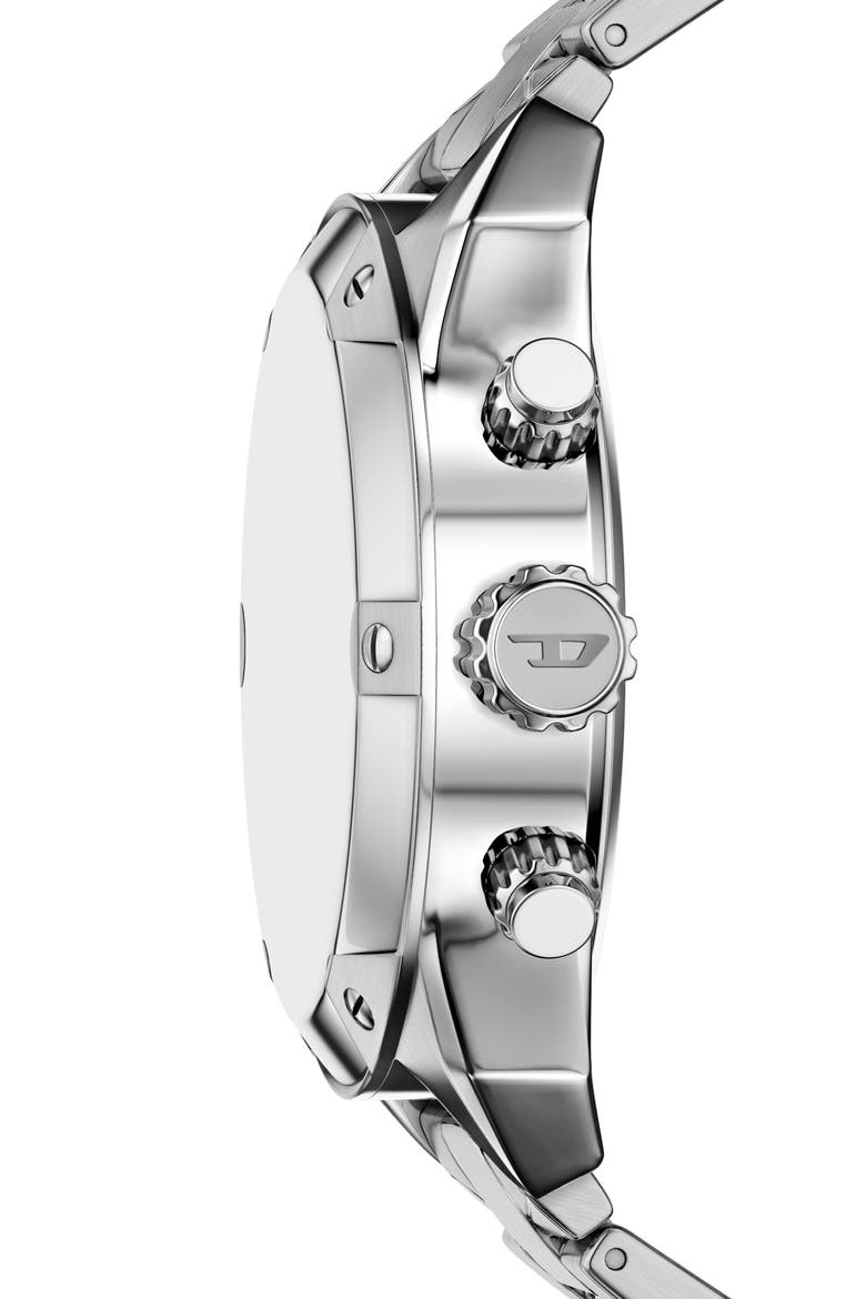 Spiked Chronograph Bracelet Watch, 49mm, Alternate, color, SILVER