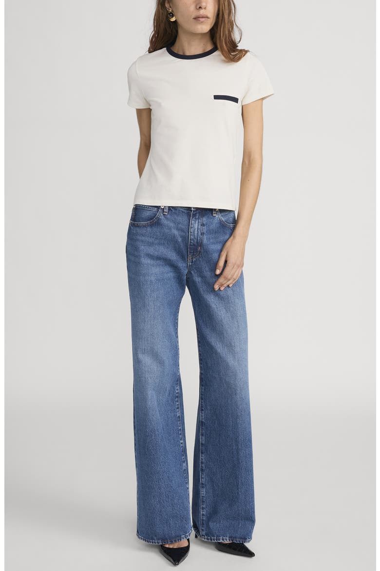 The Piqué Baby Tee, Alternate, color, CREAM MULTI
