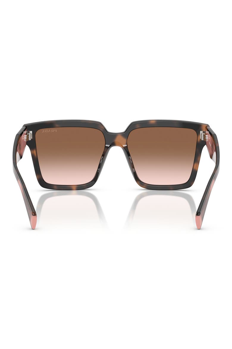 56mm Square Sunglasses, Alternate, color, BROWN GRAD